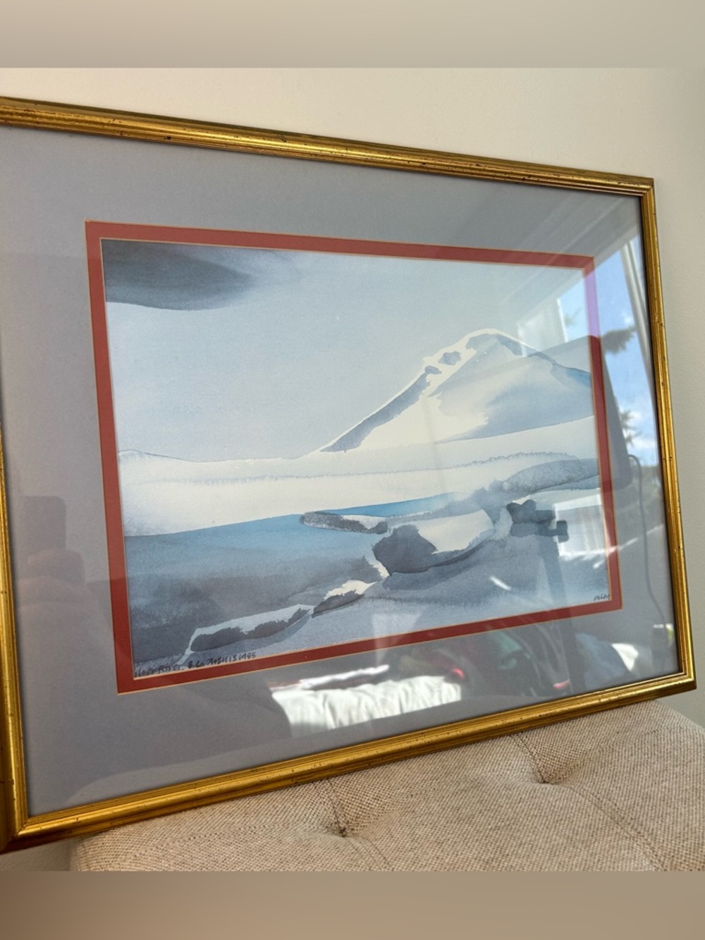 Toni Onley Original Art Silver River British Columbia 1985 Watercolor Signed VTG - Picture 8 of 11
